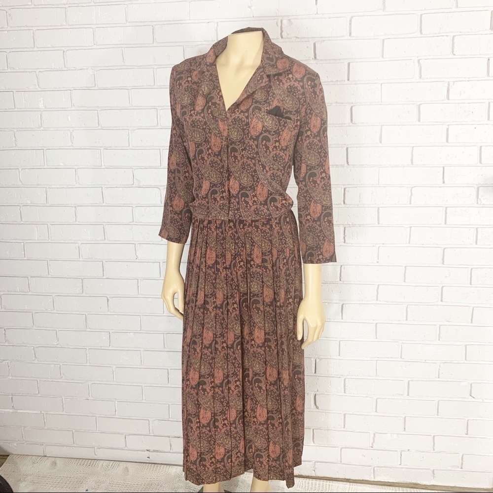 JT Dress Women’s Vintage Paisley Print Dress‎